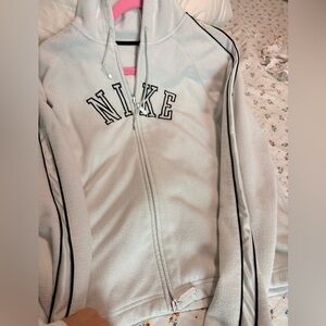 Nike Light Gray Fleece Jacket